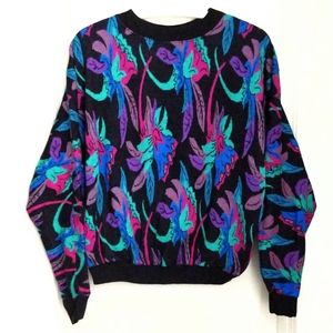 90's Vintage Women's Acrylic Dolman Sweater L